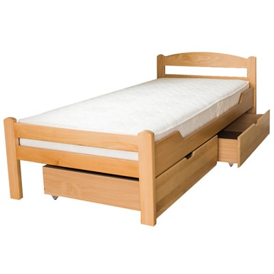 Dve drvene fioke za posteljinu 90x200cm Natur boja